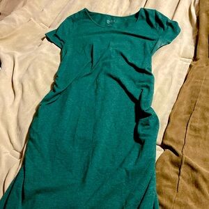 Long maternity green dress